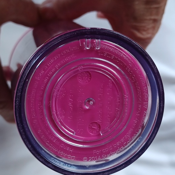Starbucks 2014 Pink/Purple Frappuccino 16 Oz.Travel Tumbler w/Straw - Picture 6 of 10